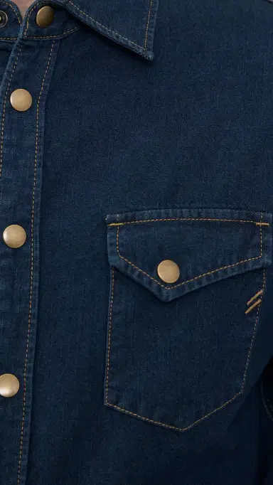 Billy Reid hoals Denim Shirt Double Dye | Thumbnail 6 Billy Reid hoals Denim Shirt Double Dye | Thumbnail 6