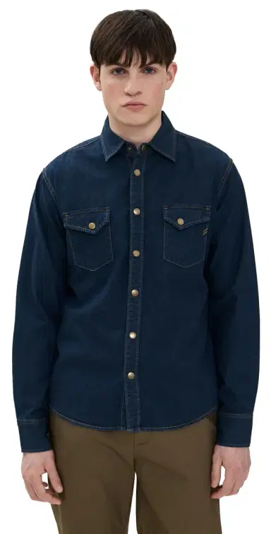 Billy Reid hoals Denim Shirt Double Dye | Thumbnail 1 Billy Reid hoals Denim Shirt Double Dye | Thumbnail 1