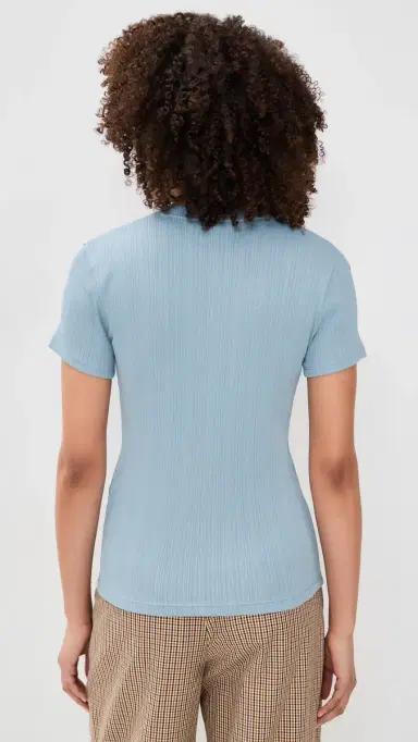 Vince Ribbed Crew Neck Del Mar XS | Thumbnail 3 Vince Ribbed Crew Neck Del Mar XS | Thumbnail 3