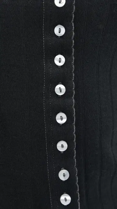 Free People End Game Pointelle Shirt Black | Thumbnail 6 Free People End Game Pointelle Shirt Black | Thumbnail 6