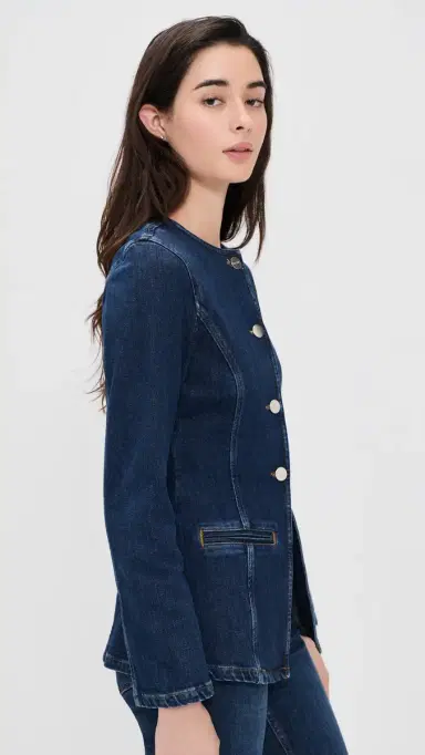 ALIGNE Daphne Denim Blazer Ocean Blue | Thumbnail 4 ALIGNE Daphne Denim Blazer Ocean Blue | Thumbnail 4
