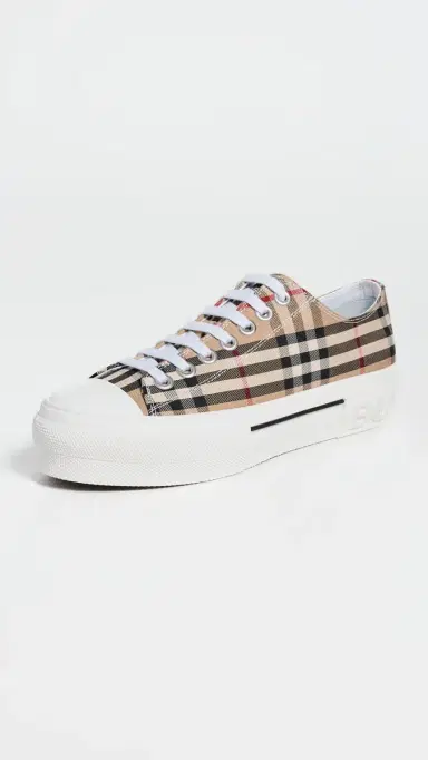 Burberry Check Platform Low Top Sneakers Archive Beige IP Check | Thumbnail 2 Burberry Check Platform Low Top Sneakers Archive Beige IP Check | Thumbnail 2