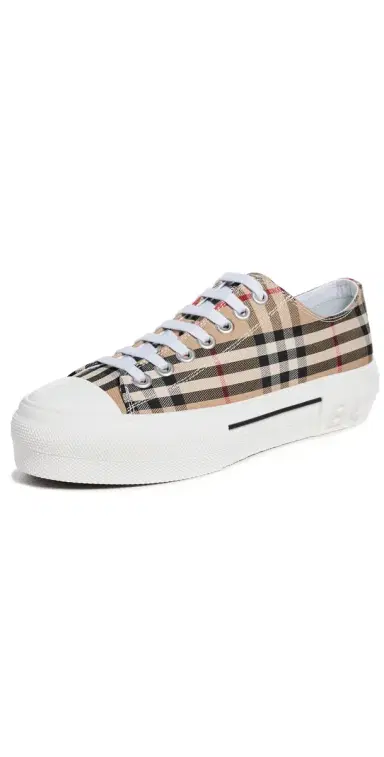 Burberry Check Platform Low Top Sneakers Archive Beige IP Check | Thumbnail 1 Burberry Check Platform Low Top Sneakers Archive Beige IP Check | Thumbnail 1