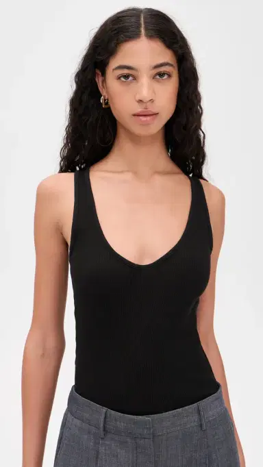 ALL THREE Claire V-Tank Black | Thumbnail 2 ALL THREE Claire V-Tank Black | Thumbnail 2