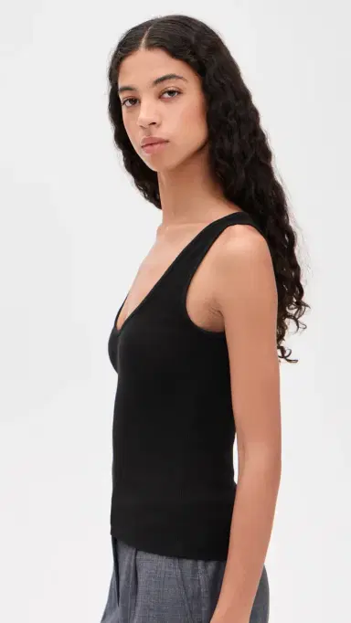 ALL THREE Claire V-Tank Black | Thumbnail 4 ALL THREE Claire V-Tank Black | Thumbnail 4