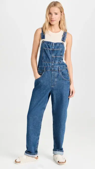 Free People Ziggy Denim Overalls apphire Blue | Thumbnail 5 Free People Ziggy Denim Overalls apphire Blue | Thumbnail 5