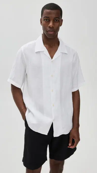 NN07 Julio inen Camp Shirt White | Thumbnail 2 NN07 Julio inen Camp Shirt White | Thumbnail 2