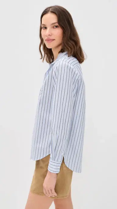 FRANK & EILEEN Relaxed Button-Up Shirt Blue Navy Multi tripe | Thumbnail 4 FRANK & EILEEN Relaxed Button-Up Shirt Blue Navy Multi tripe | Thumbnail 4