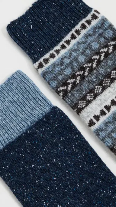 Barbour Fair Isle Socks 2 Pack idnight Oak ix | Thumbnail 3 Barbour Fair Isle Socks 2 Pack idnight Oak ix | Thumbnail 3
