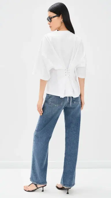 AGOLDE Ellery Tee White | Thumbnail 2 AGOLDE Ellery Tee White | Thumbnail 2