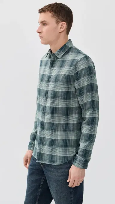 Vince Big ky Plaid Long leeve hirt Rapids Combo | Thumbnail 4 Vince Big ky Plaid Long leeve hirt Rapids Combo | Thumbnail 4