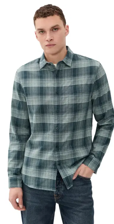 Vince Big ky Plaid Long leeve hirt Rapids Combo | Thumbnail 1 Vince Big ky Plaid Long leeve hirt Rapids Combo | Thumbnail 1