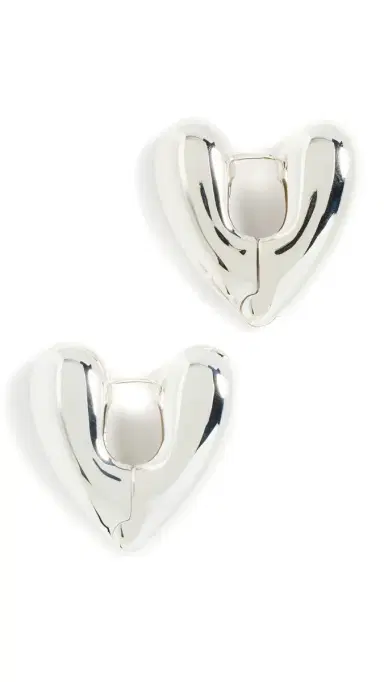 Annika Inez Large Heart Hoops | Thumbnail 5 Annika Inez Large Heart Hoops | Thumbnail 5