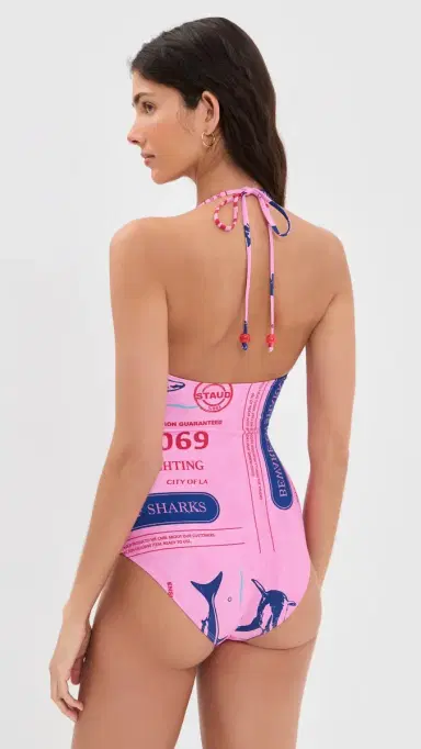 STAUD aird One Piece Parcel Print Pink | Thumbnail 3 STAUD aird One Piece Parcel Print Pink | Thumbnail 3
