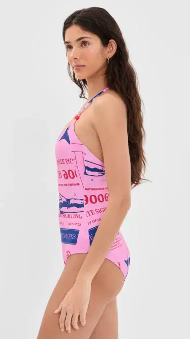 STAUD aird One Piece Parcel Print Pink | Thumbnail 4 STAUD aird One Piece Parcel Print Pink | Thumbnail 4