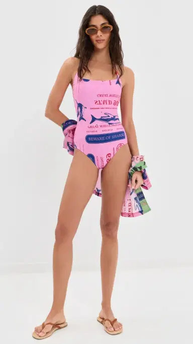STAUD aird One Piece Parcel Print Pink | Thumbnail 5 STAUD aird One Piece Parcel Print Pink | Thumbnail 5