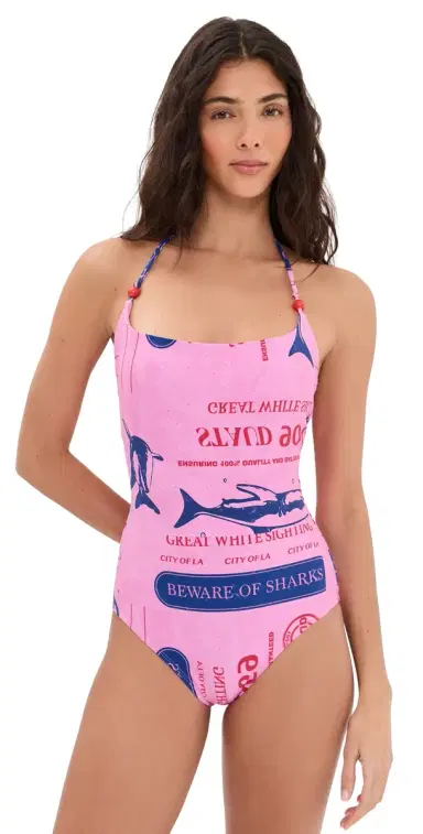STAUD aird One Piece Parcel Print Pink | Thumbnail 1 STAUD aird One Piece Parcel Print Pink | Thumbnail 1
