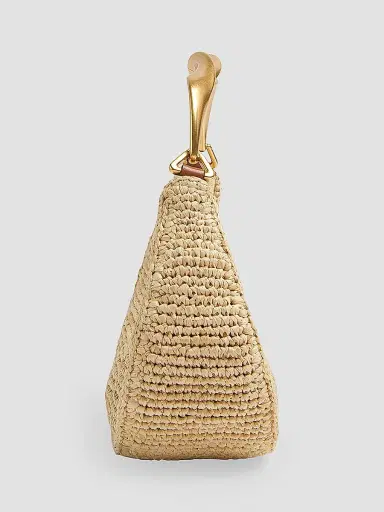 SIMKHAI Women's Nixi Twist-Handle Raffia Hobo Bag - Natural | Thumbnail 3 SIMKHAI Women's Nixi Twist-Handle Raffia Hobo Bag - Natural | Thumbnail 3