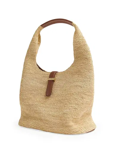 Simkhai Women's Woven Raffia Hobo Bag | Thumbnail 2 Simkhai Women's Woven Raffia Hobo Bag | Thumbnail 2