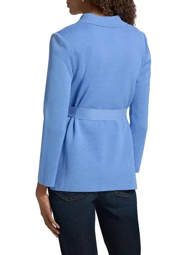Misook Women's Belted Single-Breasted Blazer - Tranquil Blue - Size XXL | Thumbnail 5 Misook Women's Belted Single-Breasted Blazer - Tranquil Blue - Size XXL | Thumbnail 5