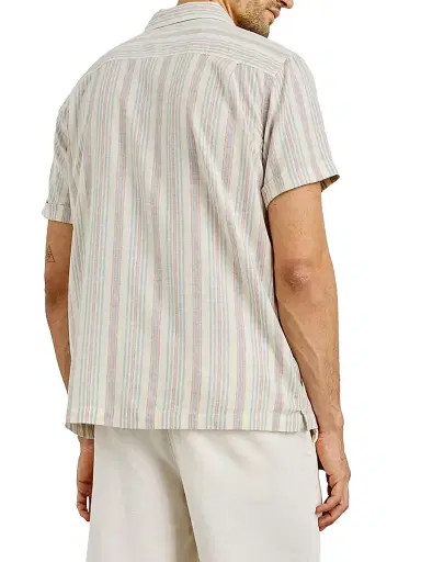 Rails Men's Amalfi Striped Camp Shirt - Amalfi Stripe | Thumbnail 4 Rails Men's Amalfi Striped Camp Shirt - Amalfi Stripe | Thumbnail 4