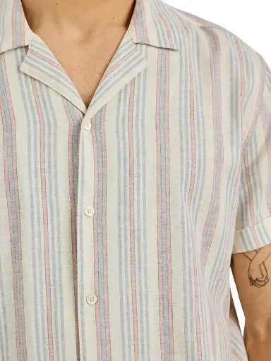 Rails Men's Amalfi Striped Camp Shirt - Amalfi Stripe | Thumbnail 5 Rails Men's Amalfi Striped Camp Shirt - Amalfi Stripe | Thumbnail 5