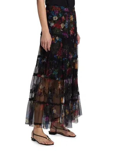 Johnny Was Women's Mazzy Tierred Maxi Skirt - Kahlani | Thumbnail 4 Johnny Was Women's Mazzy Tierred Maxi Skirt - Kahlani | Thumbnail 4