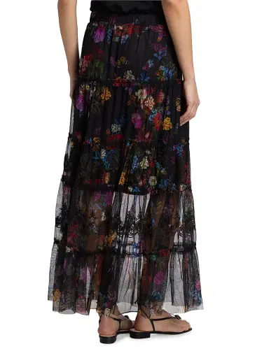 Johnny Was Women's Mazzy Tierred Maxi Skirt - Kahlani | Thumbnail 5 Johnny Was Women's Mazzy Tierred Maxi Skirt - Kahlani | Thumbnail 5