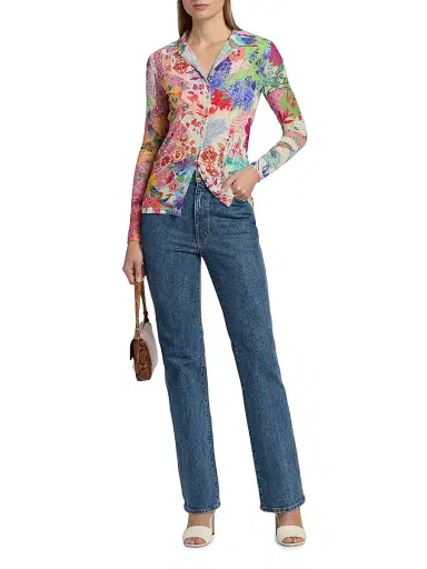Johnny Was Women's McDreamer Floral Shirt - Mcdreamer Print | Thumbnail 2 Johnny Was Women's McDreamer Floral Shirt - Mcdreamer Print | Thumbnail 2
