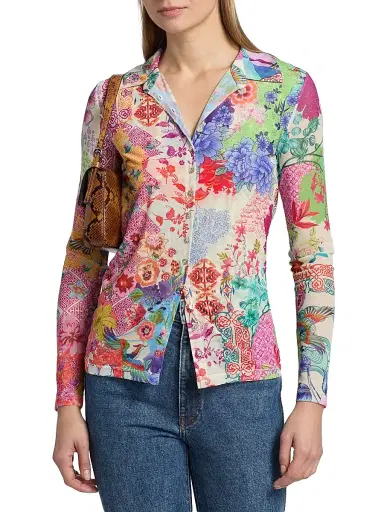 Johnny Was Women's McDreamer Floral Shirt - Mcdreamer Print | Thumbnail 3 Johnny Was Women's McDreamer Floral Shirt - Mcdreamer Print | Thumbnail 3