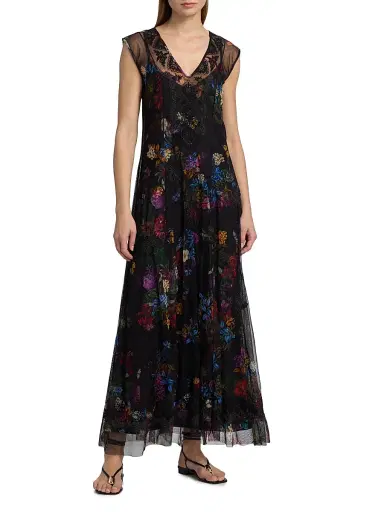 Johnny Was Women's Kahlani Socorro Mesh Dress - Kahlani | Thumbnail 2 Johnny Was Women's Kahlani Socorro Mesh Dress - Kahlani | Thumbnail 2