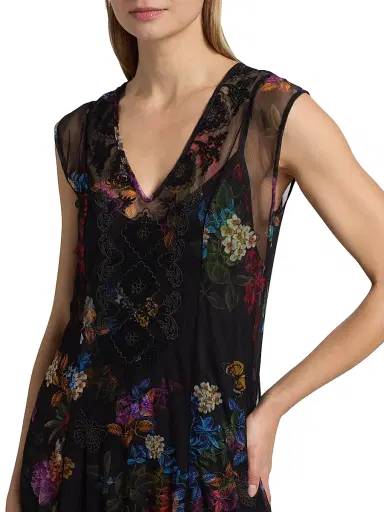 Johnny Was Women's Kahlani Socorro Mesh Dress - Kahlani | Thumbnail 6 Johnny Was Women's Kahlani Socorro Mesh Dress - Kahlani | Thumbnail 6