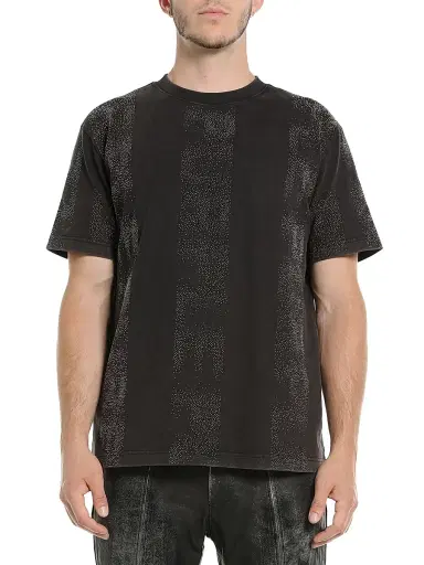 Purple Brand Men's Heavyweight Jersey Crewneck T-Shirt - Black | Thumbnail 1 Purple Brand Men's Heavyweight Jersey Crewneck T-Shirt - Black | Thumbnail 1