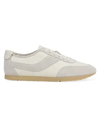 Vince Men's LA Runner Low-Top Leather Sneakers - Horchata Pebble White | Thumbnail 1 Vince Men's LA Runner Low-Top Leather Sneakers - Horchata Pebble White | Thumbnail 1