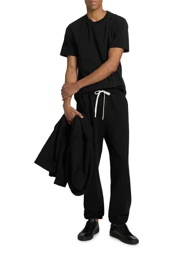 Saks Fifth Avenue Men's Foundation Cotton T-Shirt - Black - Size XXL | Thumbnail 2 Saks Fifth Avenue Men's Foundation Cotton T-Shirt - Black - Size XXL | Thumbnail 2