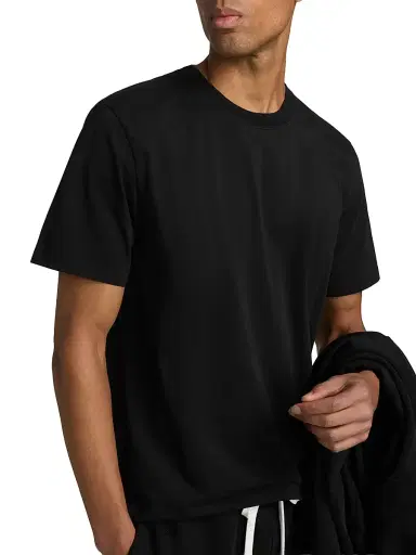 Saks Fifth Avenue Men's Foundation Cotton T-Shirt - Black - Size XXL | Thumbnail 6 Saks Fifth Avenue Men's Foundation Cotton T-Shirt - Black - Size XXL | Thumbnail 6