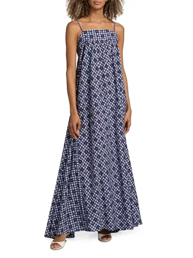 EYWASOULS MALIBU Women's Stacey Printed Cotton A-Line Maxi Dress | Thumbnail 3 EYWASOULS MALIBU Women's Stacey Printed Cotton A-Line Maxi Dress | Thumbnail 3