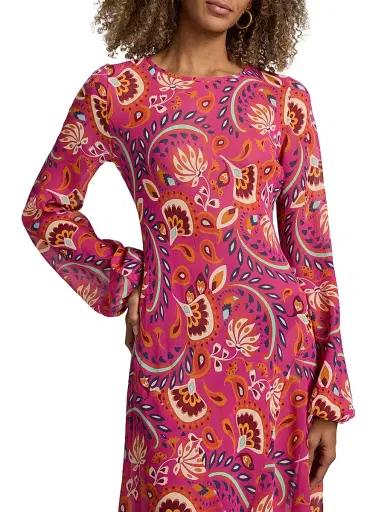 Eywasouls Malibu Women's April Floral Chiffon Maxi Dress - Pink Padma | Thumbnail 6 Eywasouls Malibu Women's April Floral Chiffon Maxi Dress - Pink Padma | Thumbnail 6