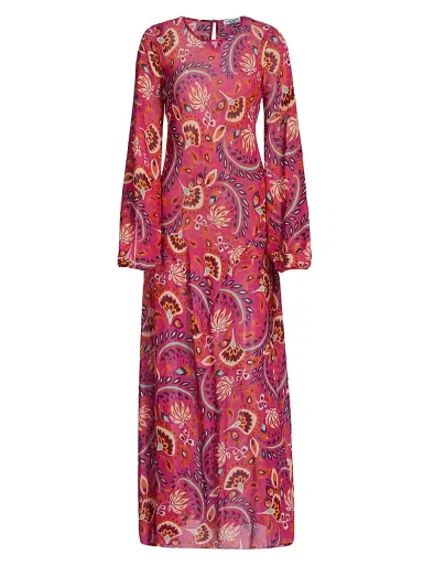 Eywasouls Malibu Women's April Floral Chiffon Maxi Dress - Pink Padma | Thumbnail 1 Eywasouls Malibu Women's April Floral Chiffon Maxi Dress - Pink Padma | Thumbnail 1