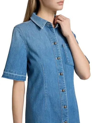 Kobi Halperin Women's Alice Stretch-Denim Button-Down Minidress | Thumbnail 6 Kobi Halperin Women's Alice Stretch-Denim Button-Down Minidress | Thumbnail 6