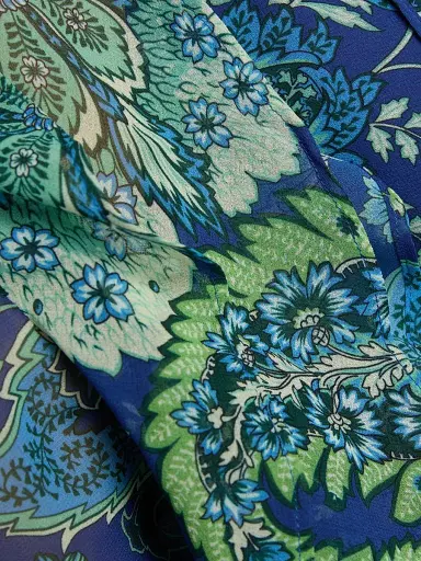 Ungaro Women's Darby Paisley Chiffon Blouse - Deep Blue Multi - Size XXL | Thumbnail 7 Ungaro Women's Darby Paisley Chiffon Blouse - Deep Blue Multi - Size XXL | Thumbnail 7