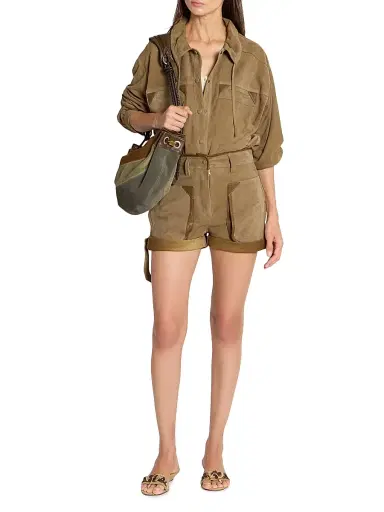 Isabel Marant Women's Medium Maia Suede Shoulder Bag - Multicolor Khaki | Thumbnail 2 Isabel Marant Women's Medium Maia Suede Shoulder Bag - Multicolor Khaki | Thumbnail 2