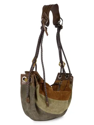 Isabel Marant Women's Medium Maia Suede Shoulder Bag - Multicolor Khaki | Thumbnail 7 Isabel Marant Women's Medium Maia Suede Shoulder Bag - Multicolor Khaki | Thumbnail 7