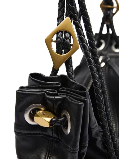 Isabel Marant Women's Medium Maia Leather Shoulder Bag - Black | Thumbnail 4 Isabel Marant Women's Medium Maia Leather Shoulder Bag - Black | Thumbnail 4