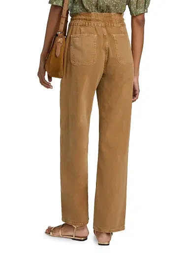 Ba&sh Women's Fima Cotton-Linen Drawstring Pants - Camel - Size XL | Thumbnail 5 Ba&sh Women's Fima Cotton-Linen Drawstring Pants - Camel - Size XL | Thumbnail 5