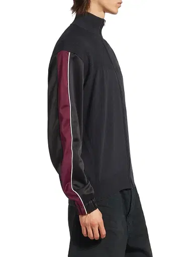 Balenciaga Men's Hybrid Zip-Up Sweater - Dark Grey | Thumbnail 3 Balenciaga Men's Hybrid Zip-Up Sweater - Dark Grey | Thumbnail 3