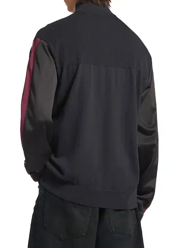 Balenciaga Men's Hybrid Zip-Up Sweater - Dark Grey | Thumbnail 4 Balenciaga Men's Hybrid Zip-Up Sweater - Dark Grey | Thumbnail 4