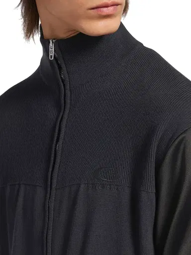 Balenciaga Men's Hybrid Zip-Up Sweater - Dark Grey | Thumbnail 5 Balenciaga Men's Hybrid Zip-Up Sweater - Dark Grey | Thumbnail 5