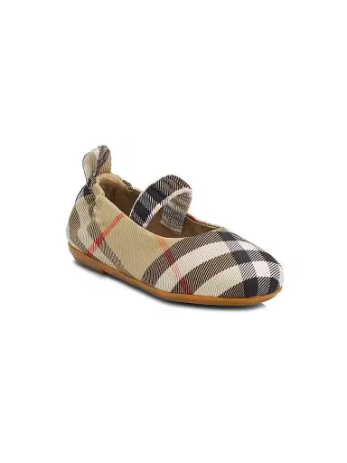 Burberry Girl's Chaterley Check Mary Jane Flats - Sand Ip Check 9.5 (Toddler) | Thumbnail 1 Burberry Girl's Chaterley Check Mary Jane Flats - Sand Ip Check 9.5 (Toddler) | Thumbnail 1