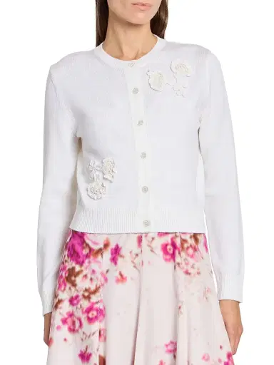 Erdem Women's Appliqué Merino Wool Cardigan | Thumbnail 3 Erdem Women's Appliqué Merino Wool Cardigan | Thumbnail 3
